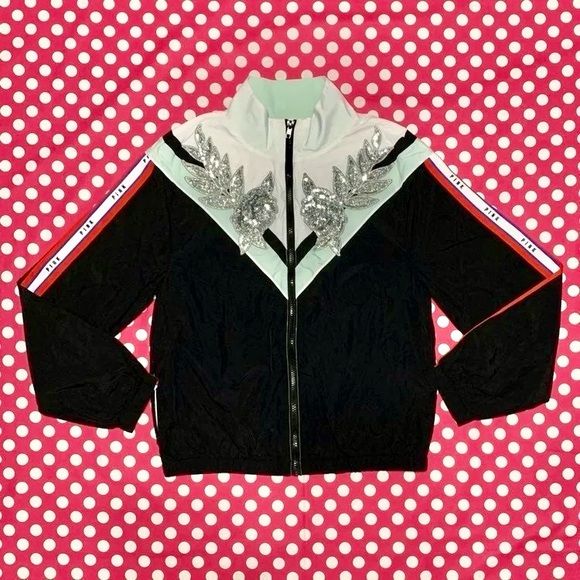 NWT Victoria’s Secret PINK Rare Windbreaker Anorak Jacket Bling Sequins XS/S - Picture 5 of 11